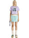 Γυναικείο Crop T-shirt Μωβ