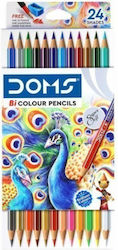 Цветни Моливи С Двойна Остриета Doms Bi-colour 12 Бр