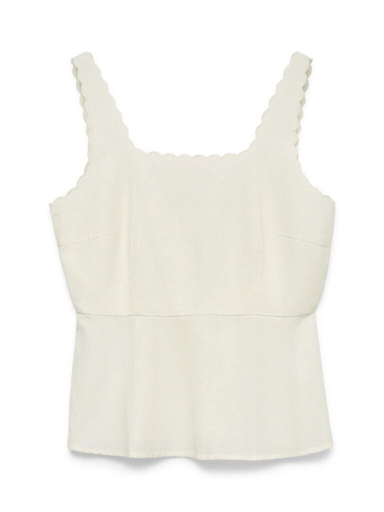 Vero Moda Women's Cotton Sleeveless Blouse White