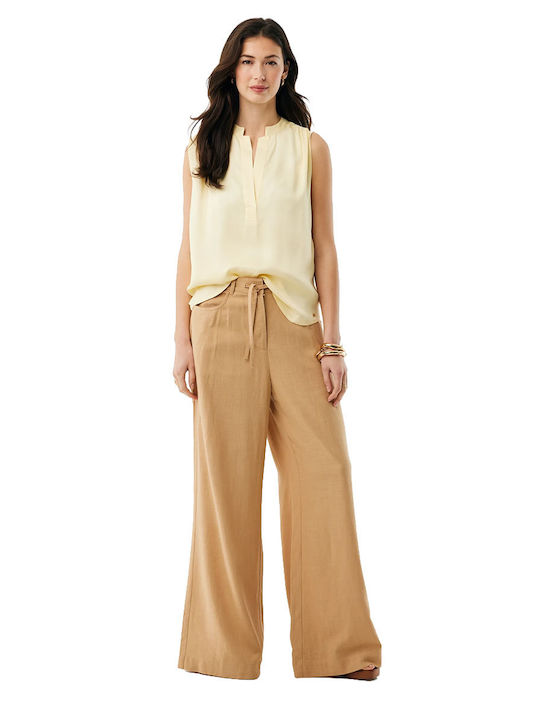 Women's Fabric Trousers Tan
