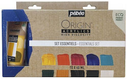 Σετ 10 Ακρυλικων Pebeo Origin 60ml Essentials