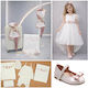 Carousel Baptism Set for Girls Gold Cross 9 Carats