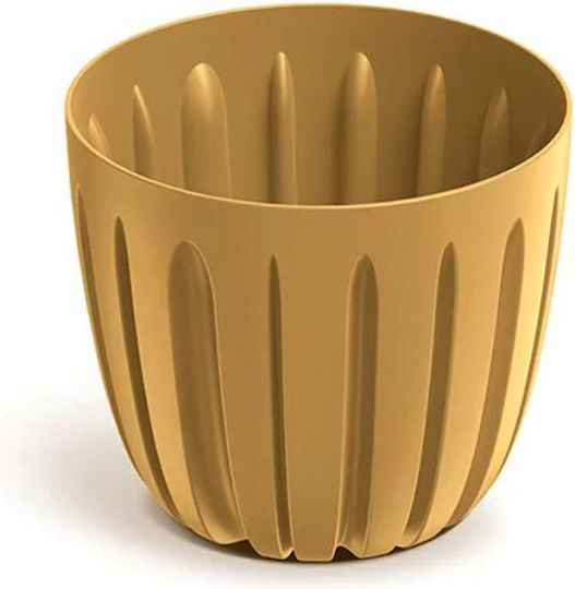 Iliadis Wario Plant Pot Plastic Yellow 14x14x12.5cm 4pcs