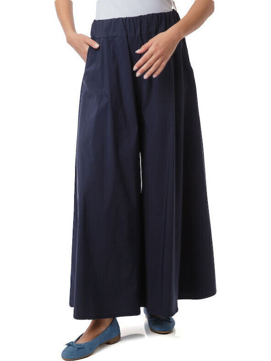 Albaștri Închiși Pantaloni Largi