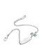 Kinderarmband Silber Kinder ID Jungen Emaille Doppeltes Gesicht Weiß Platin 16 cm Länge + Verlängerungskette 2 cm Zusätzlich Woofie 0230419501 / Mehrfarbig Emaille Silber Weiß 0230419501