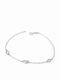 Kids Bracelet from 9K White Gold with Heart Baby Girl Stones