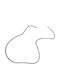 Chain Neck 925 Silver Unisex 55 Centimeters Length Diamond Cut Groumette 3.5 Millimeters Thickness White Rhodium Plating Nickel Free Tribute 0030021909 /silver 0030021909