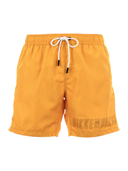Costum De Baie Bărbați Pantaloni Scurți Portocalii Cu Dungi
