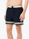 Men's Swimwear Shorts Dark Blue Striped