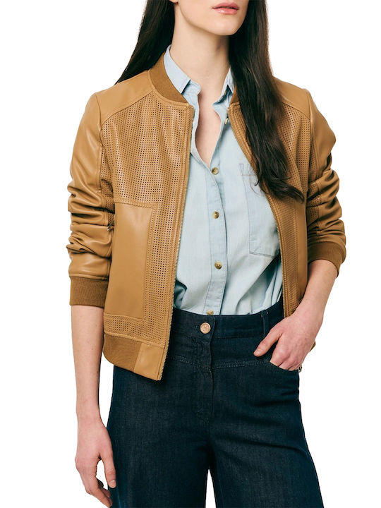 Γυναικείο Bomber Jacket Καμηλό