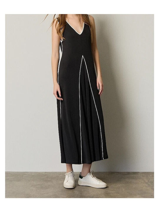 Sommer Midi Damenkleid Schwarz