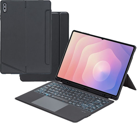 Elegant Series TouchPad и RGB Backlight Флип Капак с Клавиатура Черен Samsung Galaxy Tab S11 Ultra
