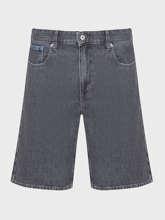 Karl Lagerfeld Logo Herren Shorts Denim Grau