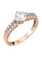 Ioannis Kosmima Single Stone Ring in 14K Rose Gold with Zircon