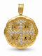 Kontopoulos Pendant Kids Charm Double Sided Constantine Coin Gold 9K KN147BJ