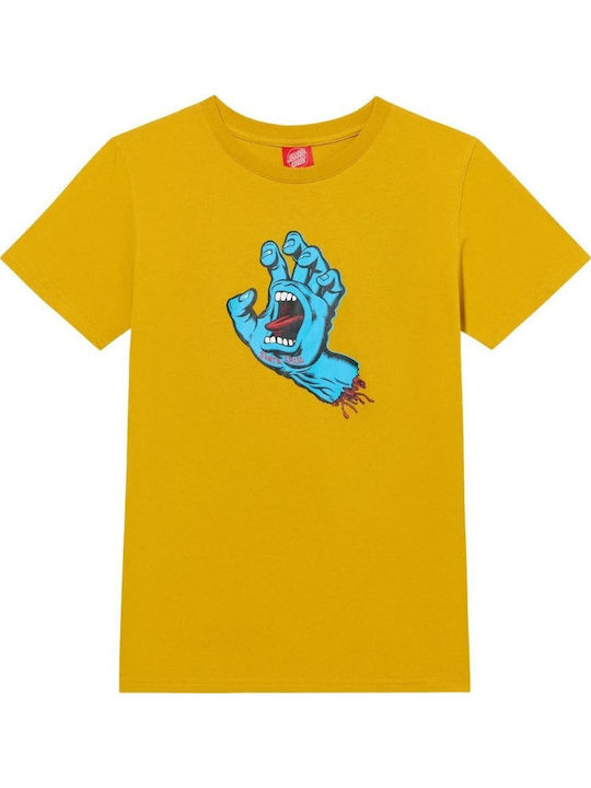 Kids T-shirt Yellow Screaming Hand