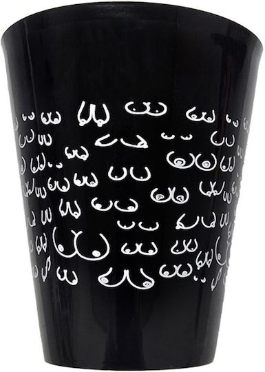 Diablo Picante Pahar Negru 500 Ml Sâni Albi
