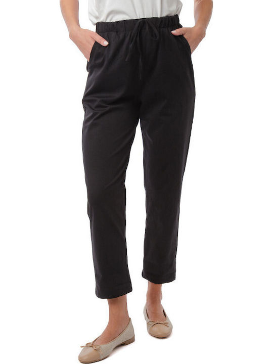 Schwarze Baumwollhose