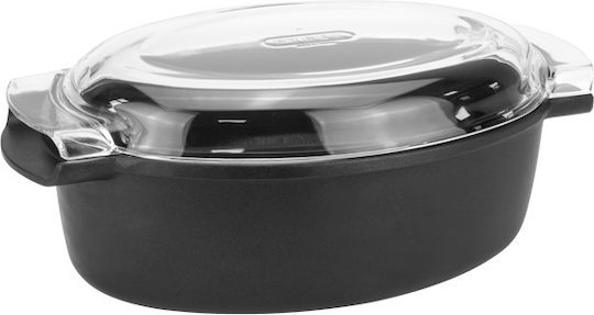Antik Ars Oval Aluminum Dutch Oven with Glass Lid 5.5lt