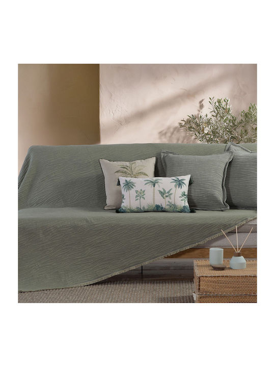 Nef-Nef Homeware Zebra Armchair Throw 170x180cm Green