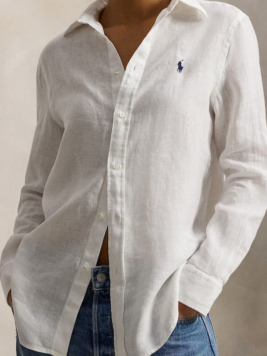 Ralph Lauren Μακρυμάνικο Γυναικείο Λινό Πουκάμι...