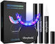 Glorysmile Kit Albire Dinti Fără Peroxid 3x 4ml Gel Lampă Led 16 Usb Reîncărcabilă Portabilă Neagră