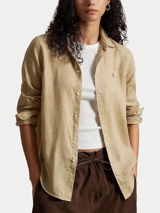 Ralph Lauren Μακρυμάνικο Γυναικείο Λινό Πουκάμι...