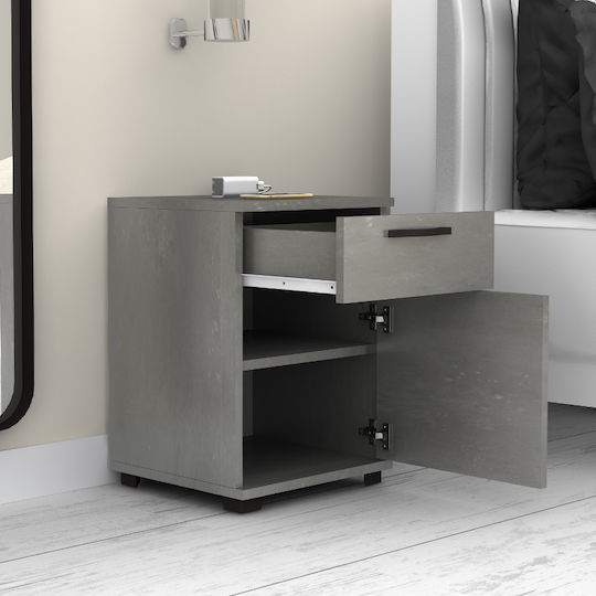Nachttisch Veto Holz Grau 40x39x57cm
