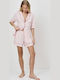 Aruelle Aruelle Damen Sommer Schlafanzug Set Rosa