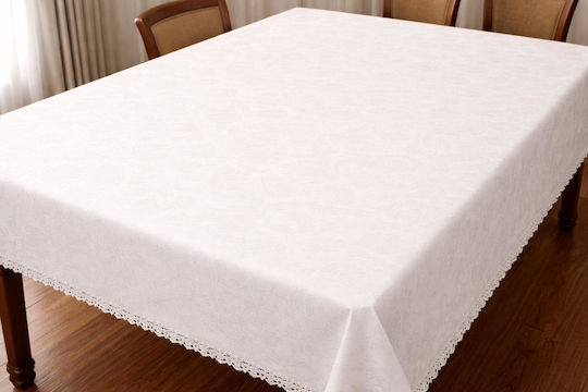 Tablecloth Set White 160x270cm