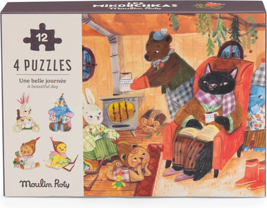 Παιδικό Puzzle για 3+ Ετών 12pcs Moulin Roty