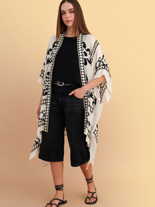 Long Women's Kimono Beige