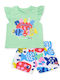 Kids Set with Shorts Summer 2pcs Green