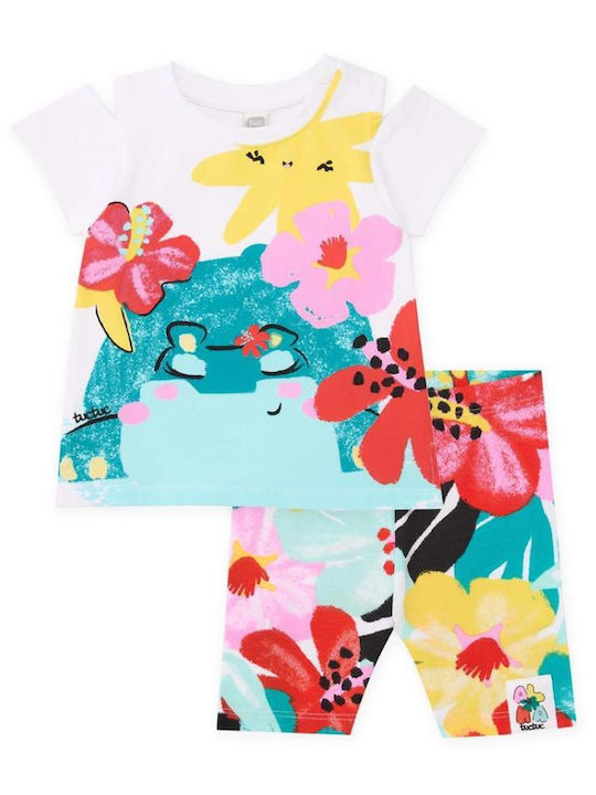 Kids Set with Leggings Summer 2pcs White