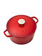 Gerlach Tiefer Gusseisen Topf aus Gusseisen 3lt /