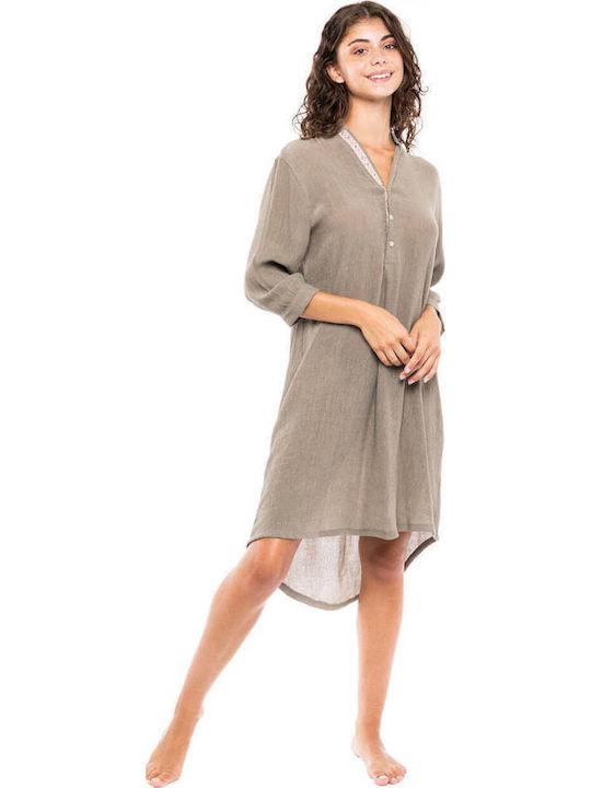 Pink Label Damen Kaftan Bademode Gelbes