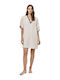 Aruelle Women's Beige Black Beach Dress