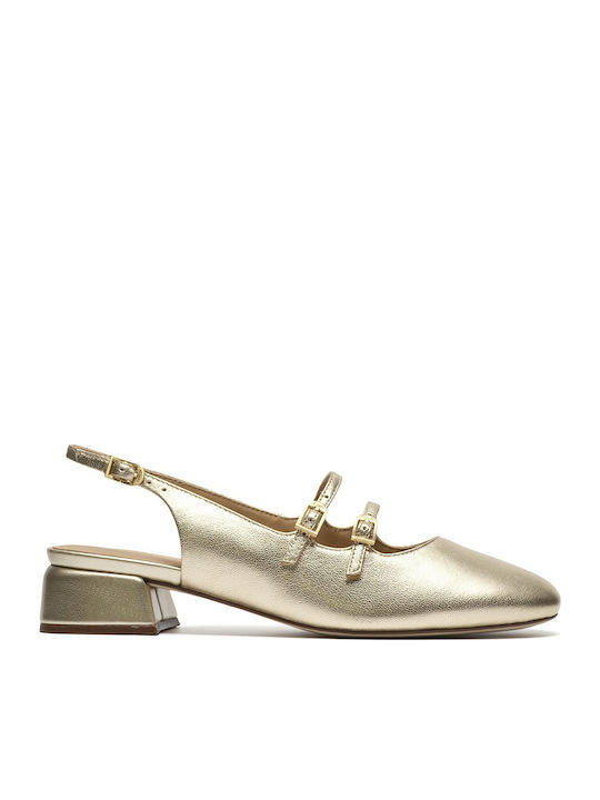 Clarks Clarks Leather Heels with Strap Gold