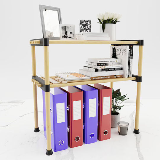 Seowood Suport Pentru Cuptor Cu Microunde Din Lemn 56x28x51cm Galben