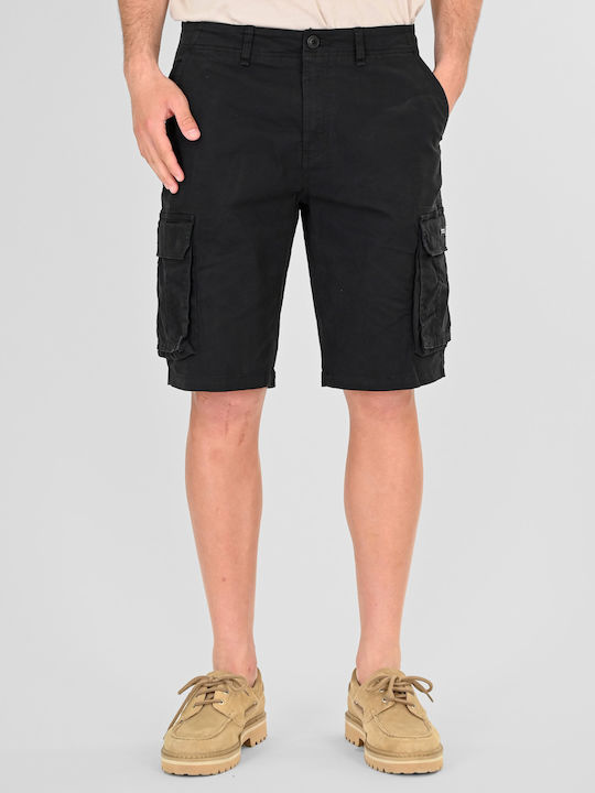 Rebase Ανδρική Βερμούδα Cargo Black