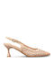 Pumps mit Dünn Mittlerer Absatz Beige