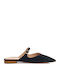 Leather Women's Ballerina Shoes in Blue Colour