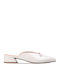 Mules με Τακούνι σε Λευκό Χρώμα