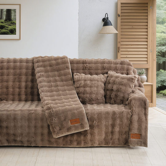 Τριθέσιου Καναπέ Π180xΜ300cm Taupe Τριθέσιου Καναπέ Π180xΜ300cm Taupe