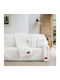 Fur Armchair Throw 180x160cm White