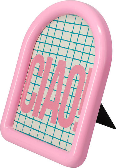Pink Κορνίζα Πλαστική με Ροζ Πλαίσιο