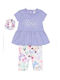 Kids Set with Leggings Summer 2pcs Lilac Grey
