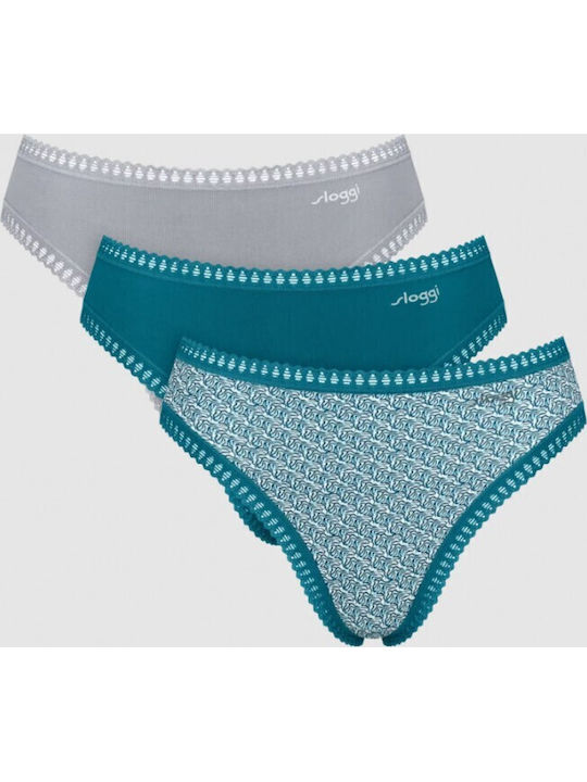 Sloggi Cotton Women's Slip 3Pack With Lace Petr...