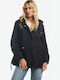 Short Women's Double Sided Jacket for Winter Black
