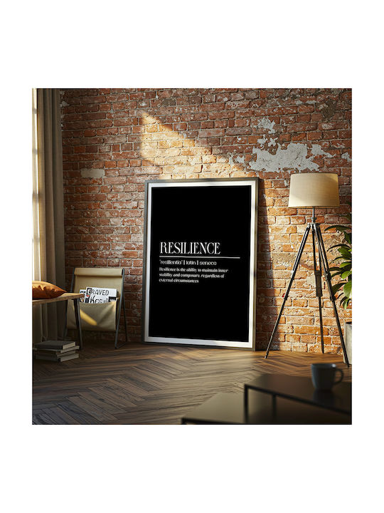 Quote Poster Resilence Seneca Pq164 30cm X 40cm Λευκή Ξύλινη Κορνίζα